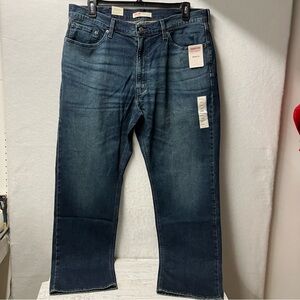 Signature Levis Strauss Jeans 38 X 32 Dark Athletic Flex Fit NEW w/ Tags
